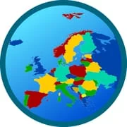 Europe map icon