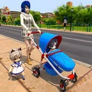 Pregnant Mom Twins Life Sim 3D icon