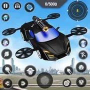 Flying Car Robot Shooting Game icon