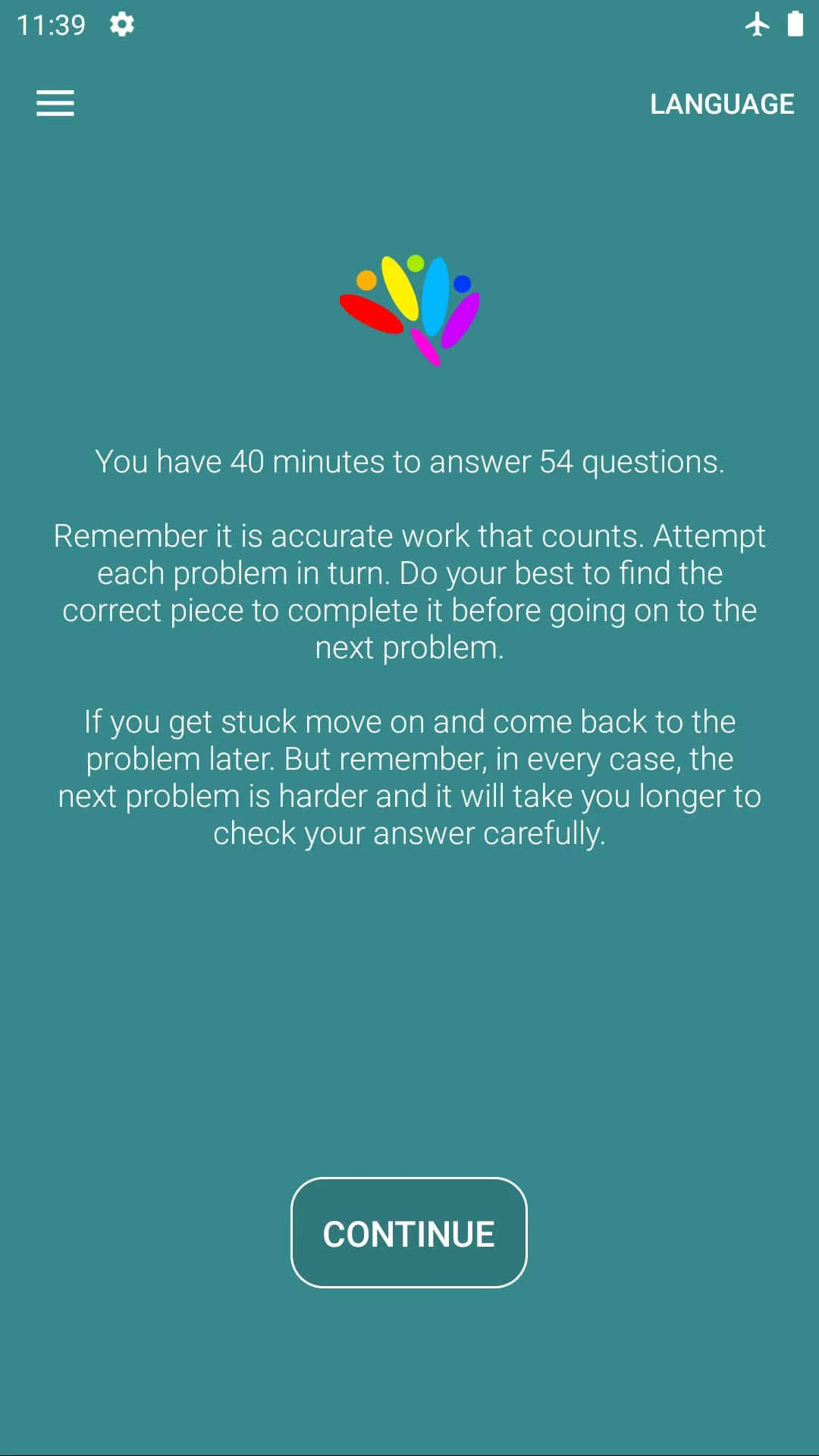 IQ test Screenshot 1