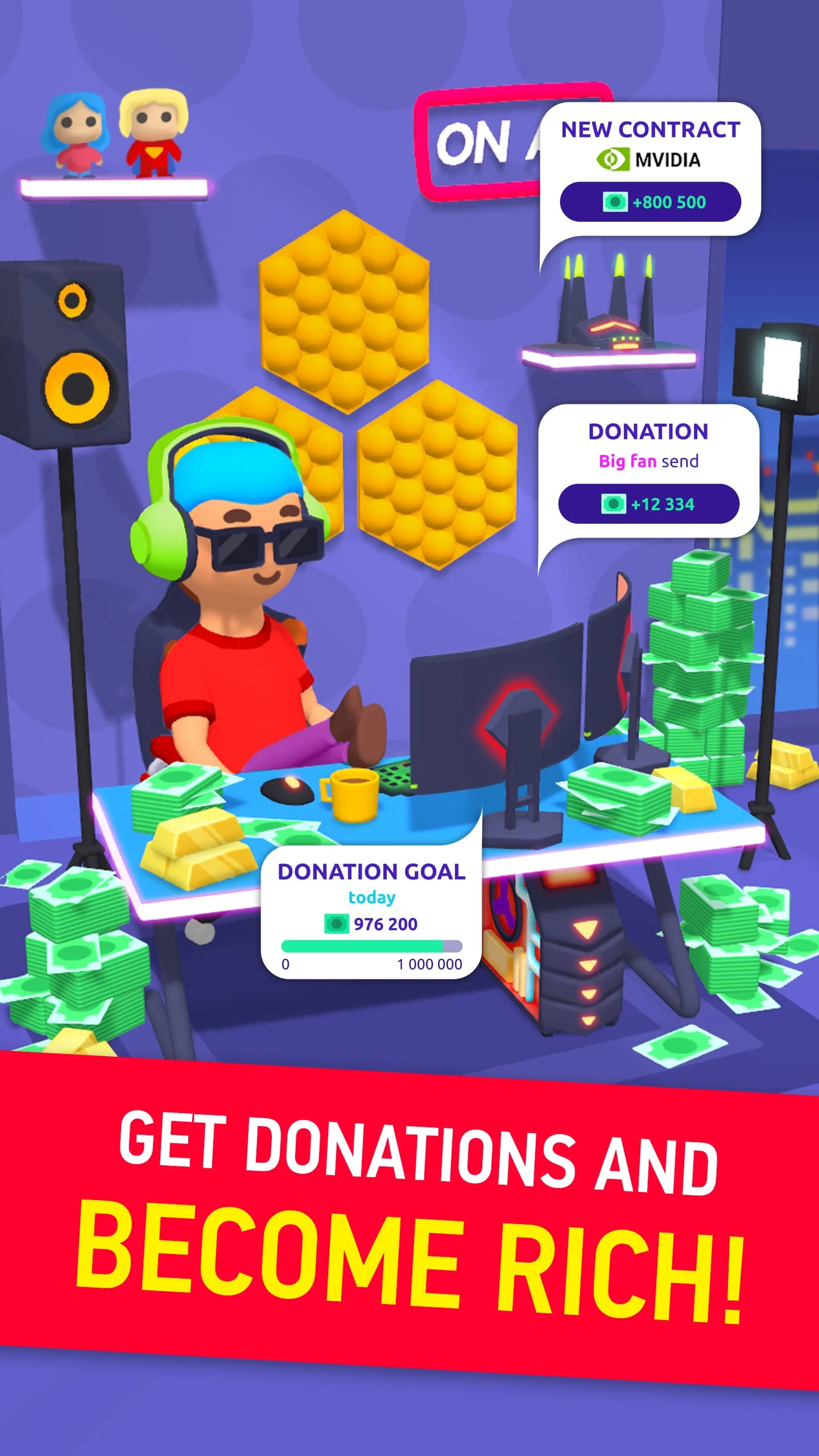 Idle Streamer - Tuber game Screenshot 2