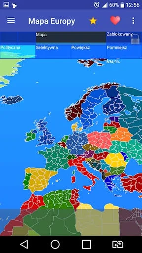 Europe map Screenshot 2