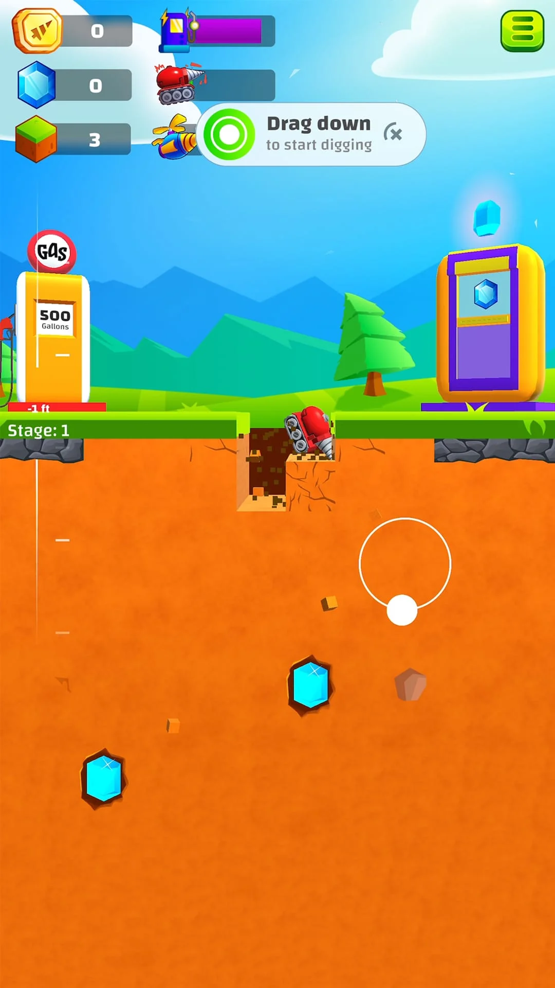 Ground Digger: Lava Hole Drill Screenshot 1
