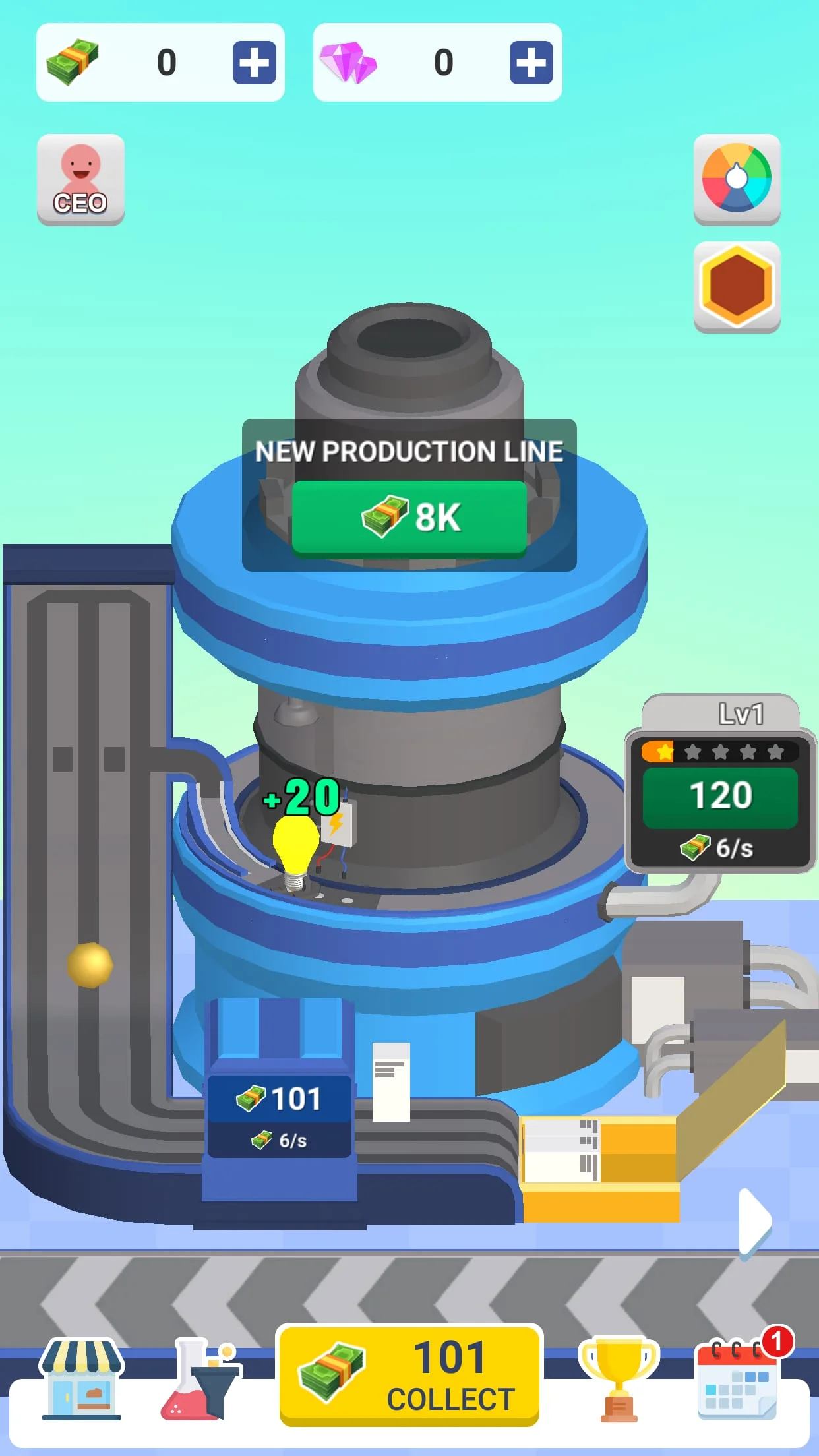 Idle Light Bulb Screenshot 1