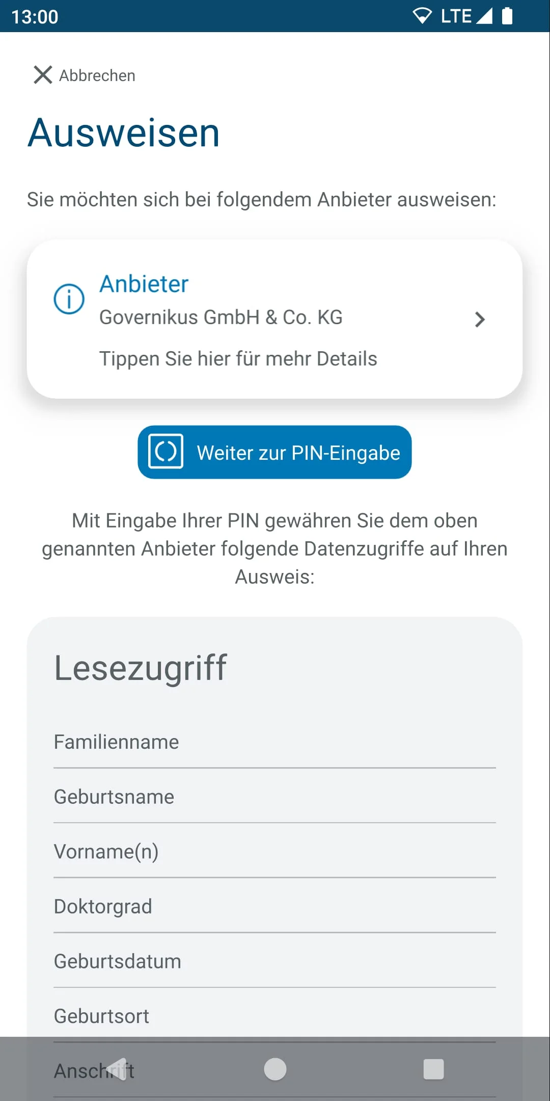 AusweisApp Bund Screenshot 3