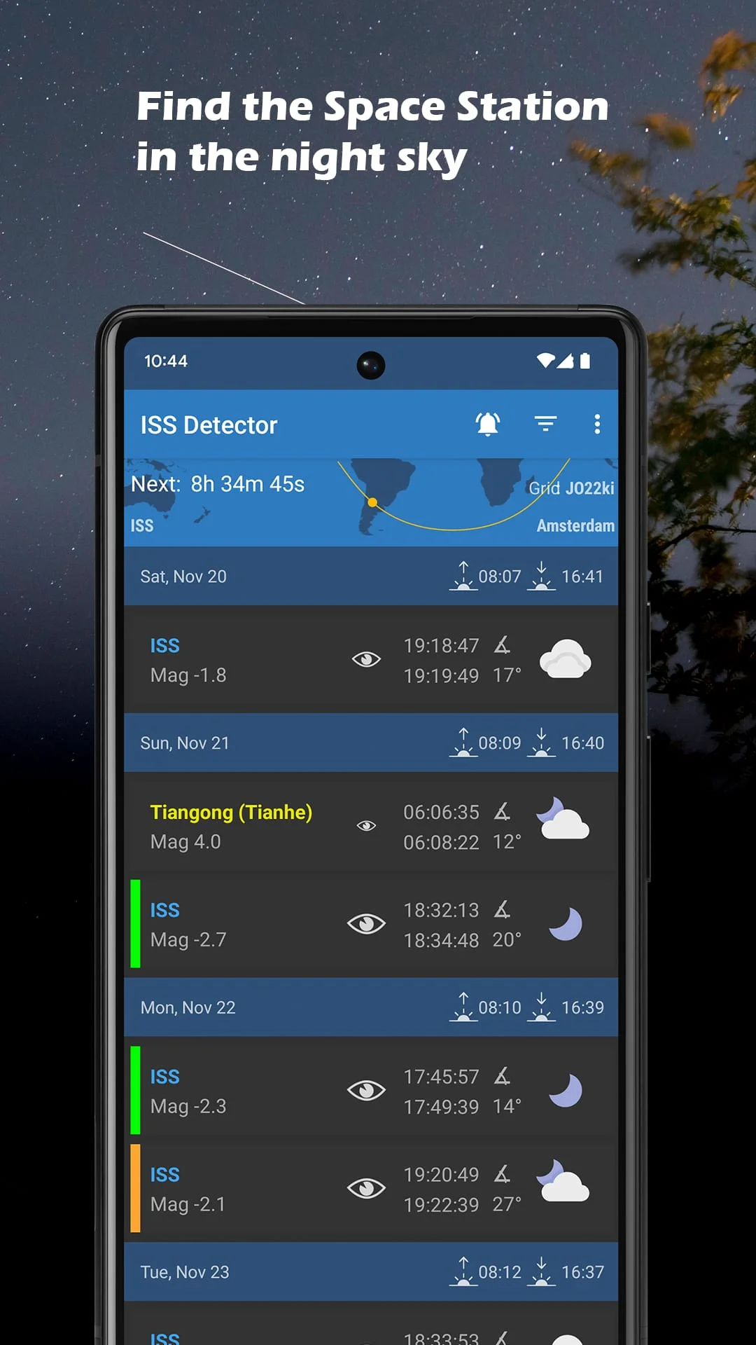 ISS Detector Satellite Tracker Screenshot 1