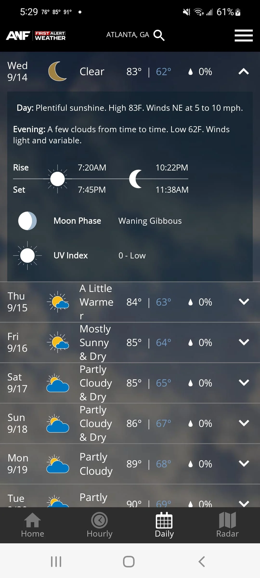 ANF First Alert Weather Screenshot 3