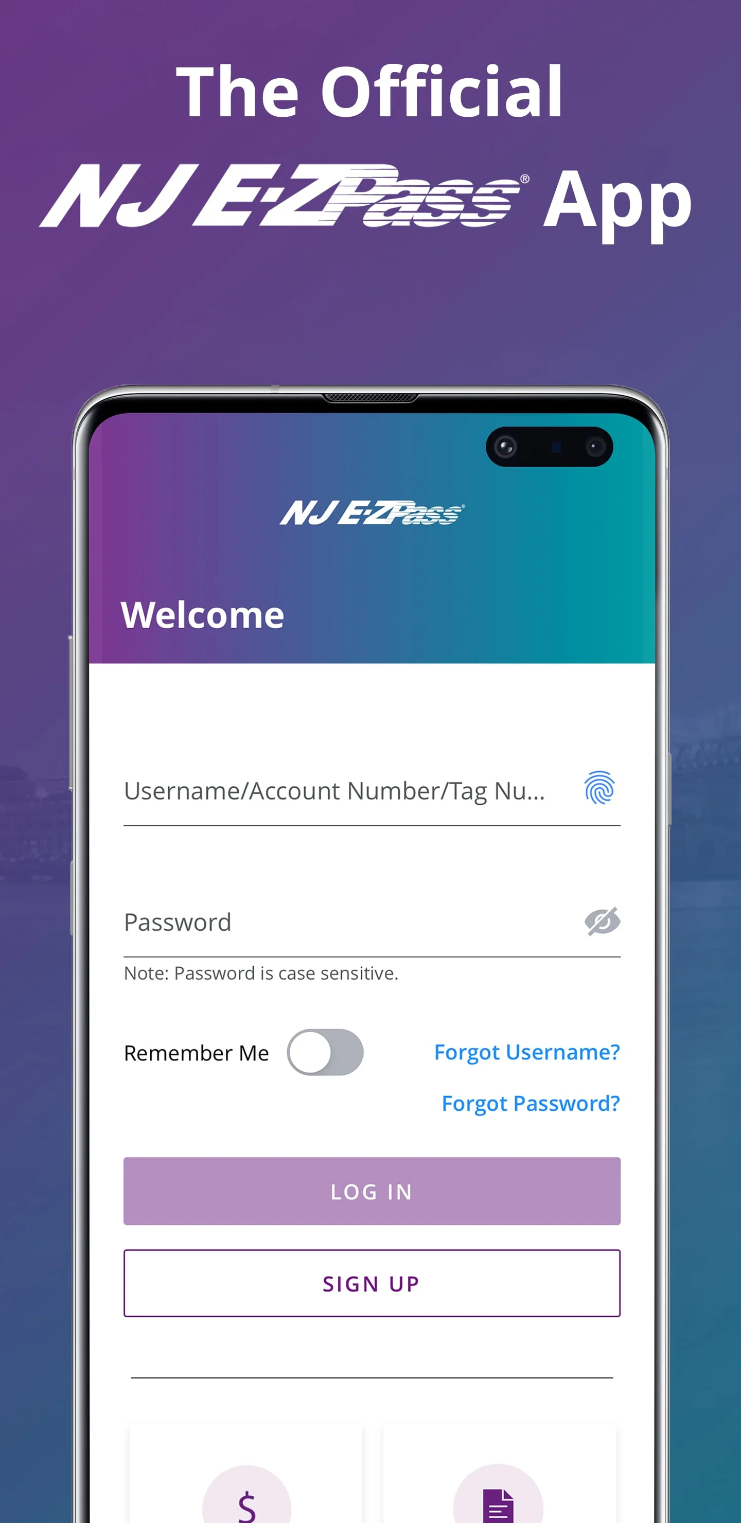 NJ E-ZPass Screenshot 1