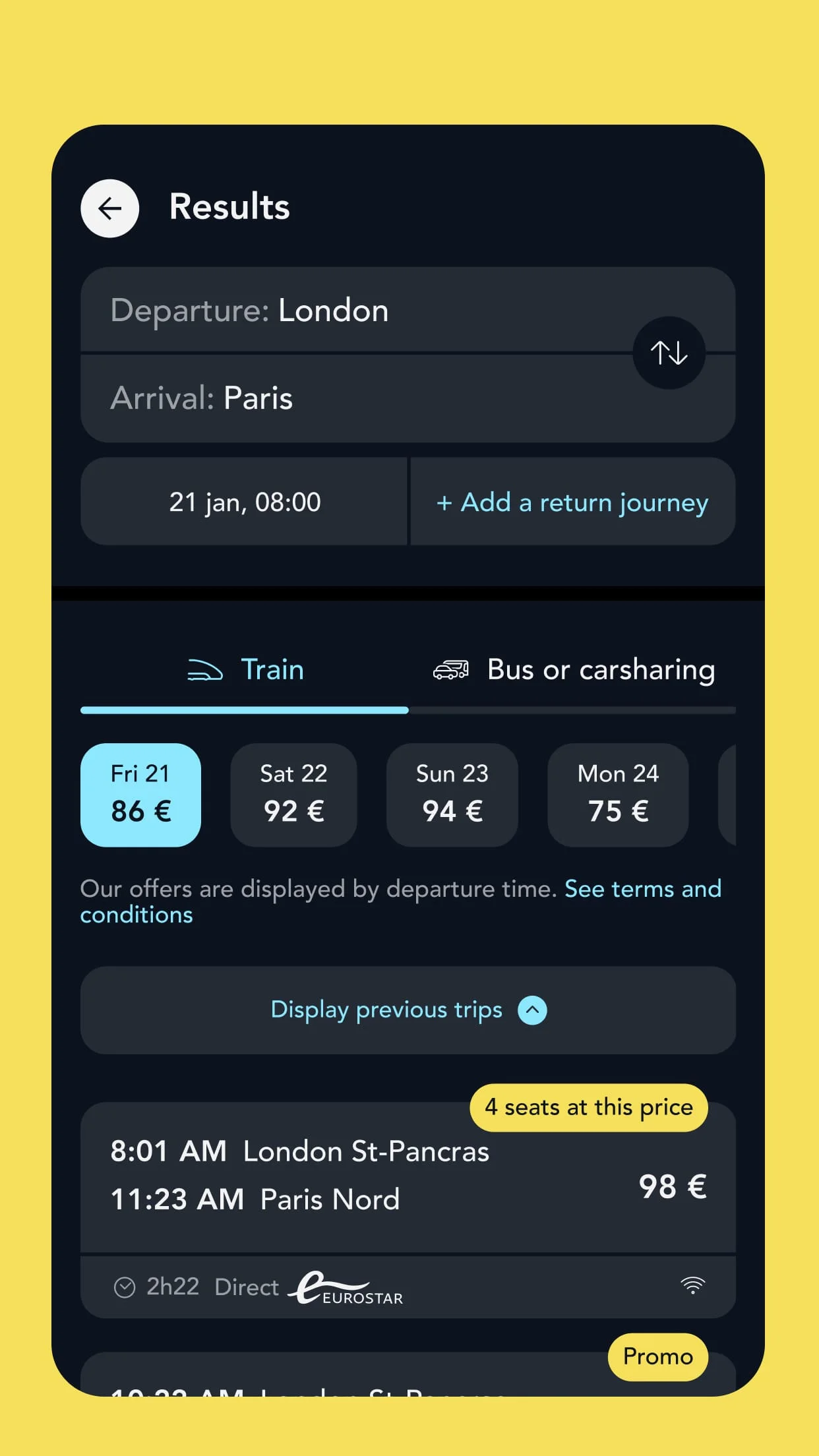 SNCF Connect: Trains & routes Screenshot 3