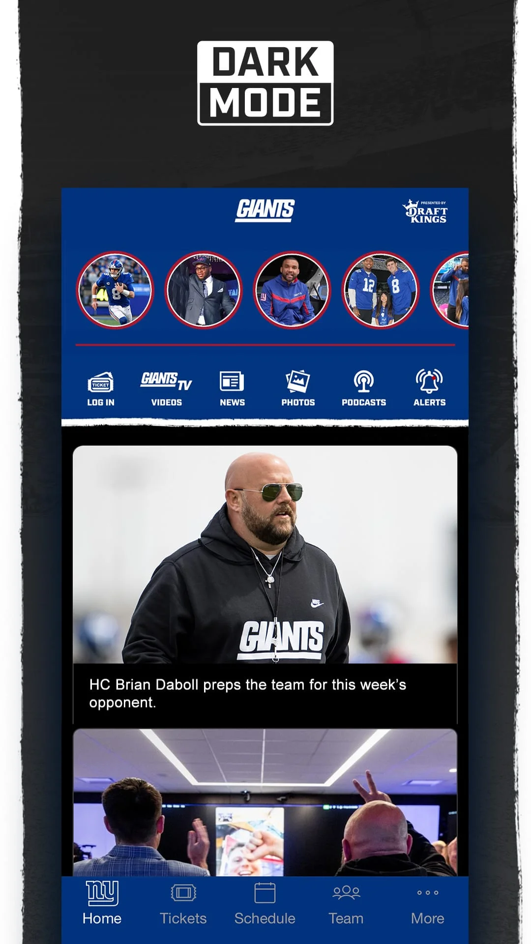 New York Giants Mobile Screenshot 1