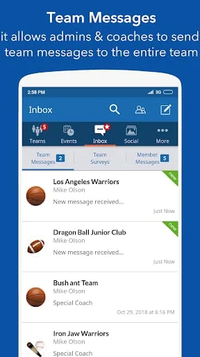 InstaTeam Sports Management Screenshot 3