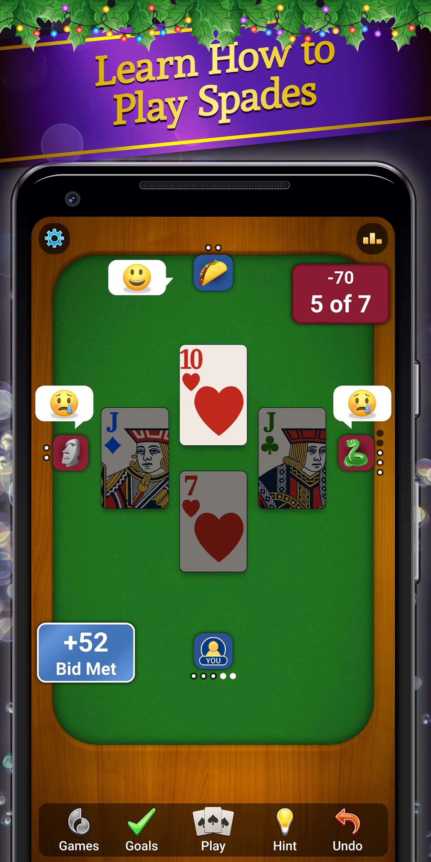 Spades: Classic Card Games Screenshot 1