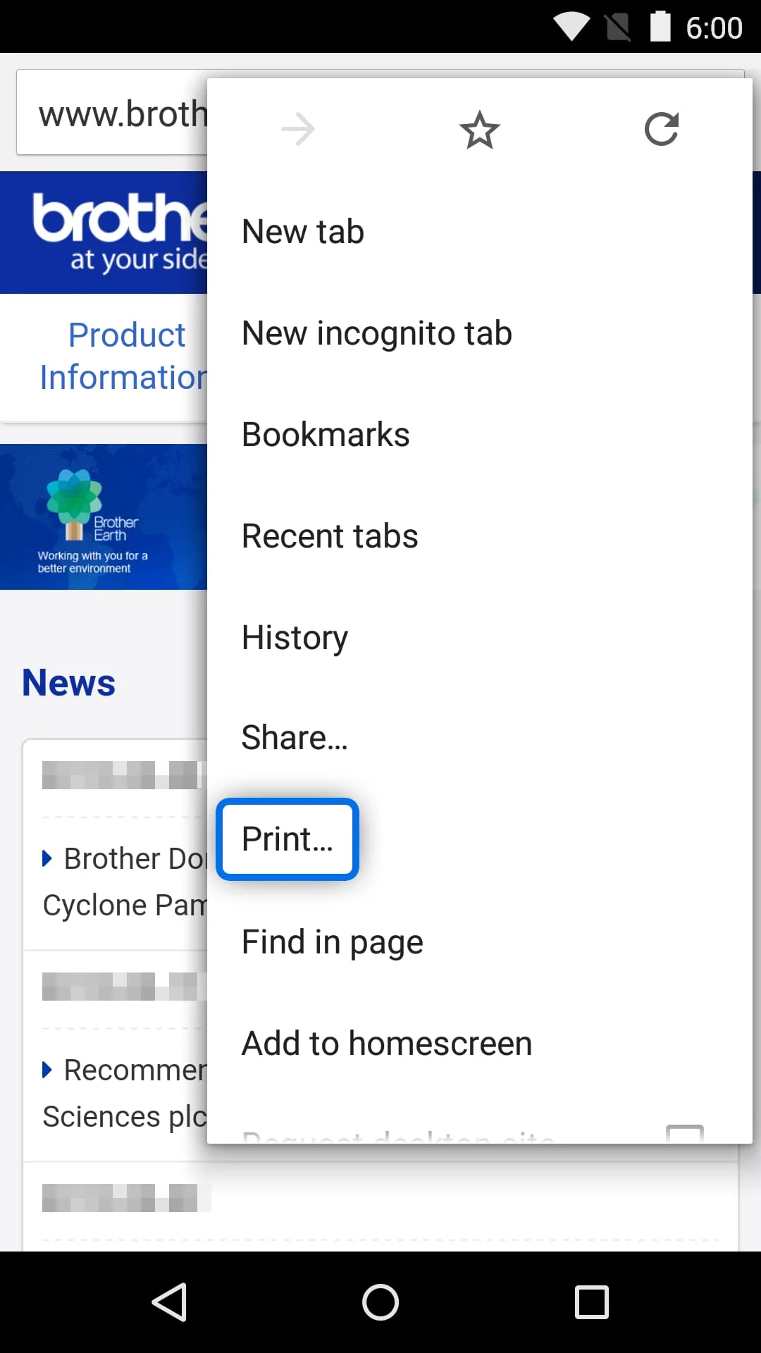 Brother Print Service Plugin Screenshot 2