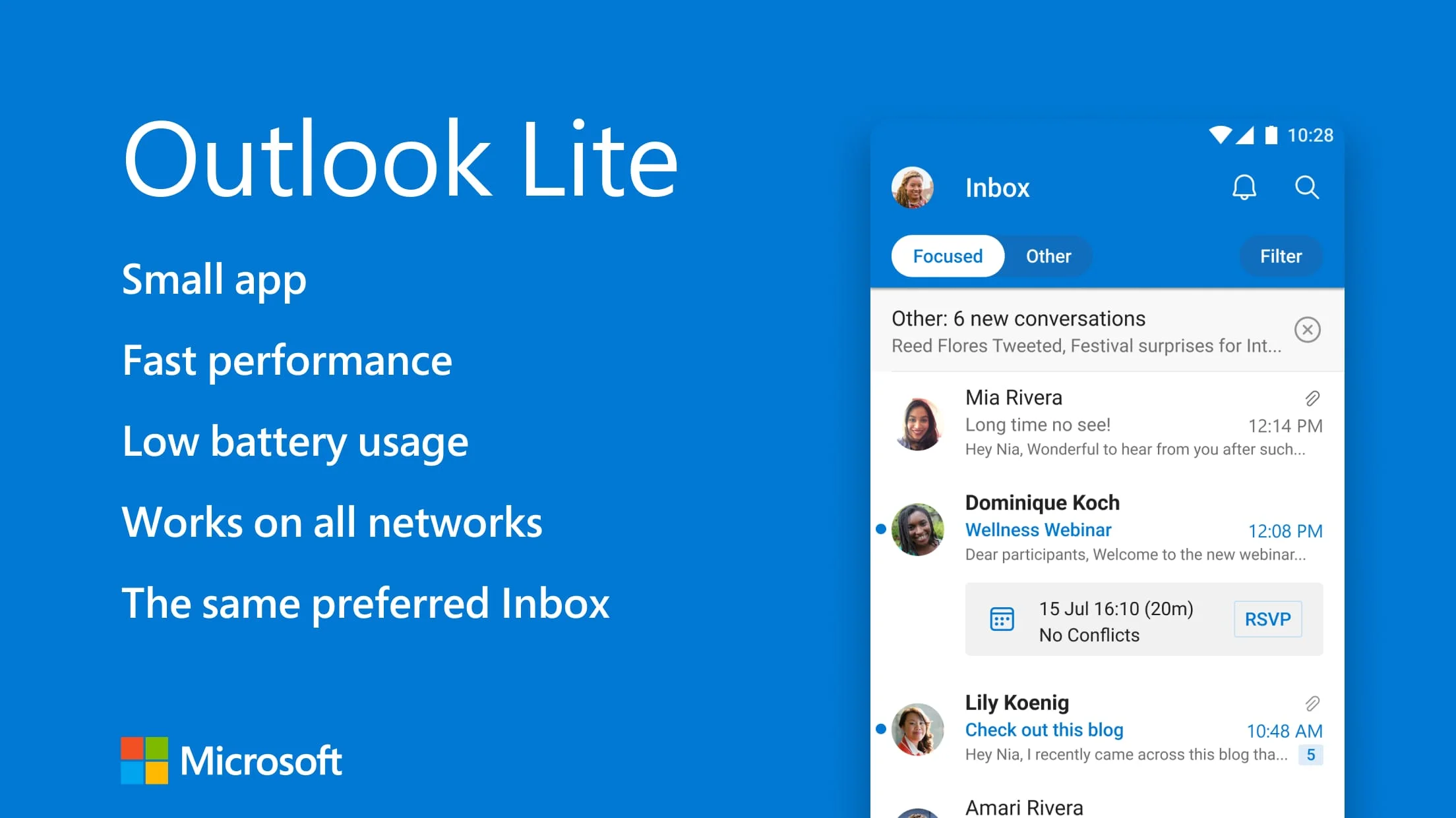 Microsoft Outlook Lite: Email Screenshot 1