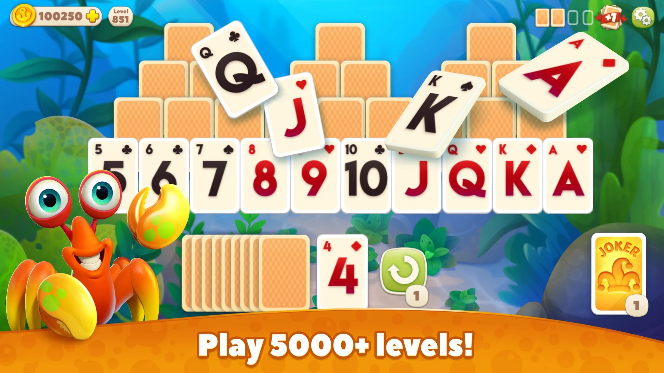 Undersea Solitaire Tripeaks Screenshot 1