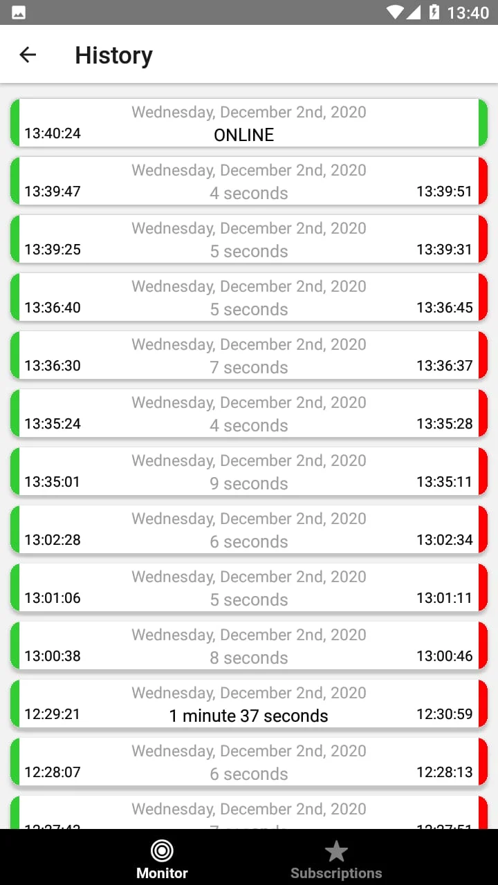 Online Monitor (Last Seen) Screenshot 2