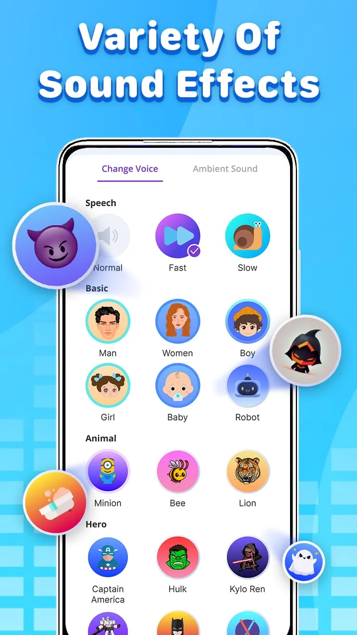 Voice Changer by Sound Effects Screenshot 4