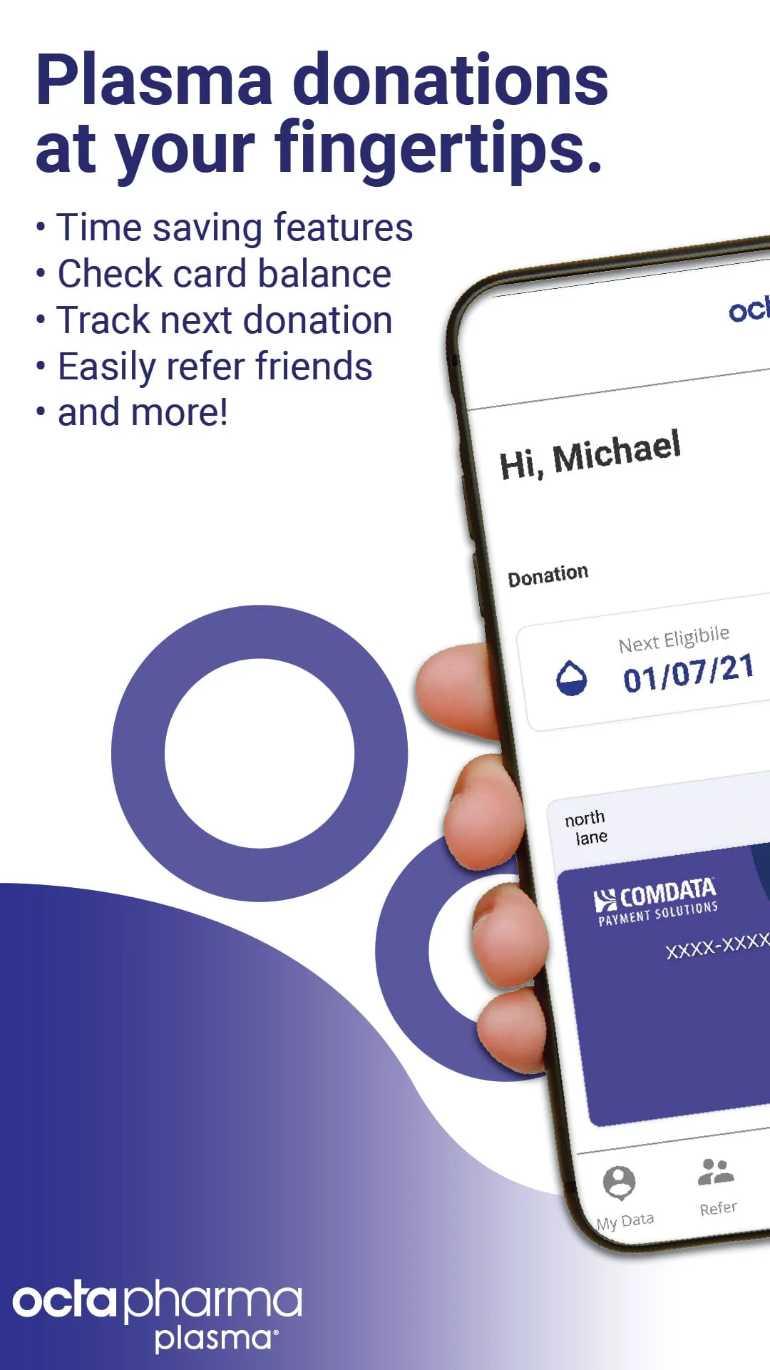 OctaApp – Donate Blood Plasma! Screenshot 1