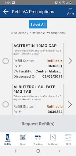VA Rx Refill Screenshot 2