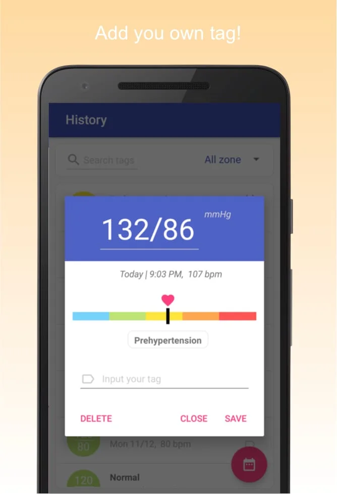 Blood Pressure Diary Screenshot 4