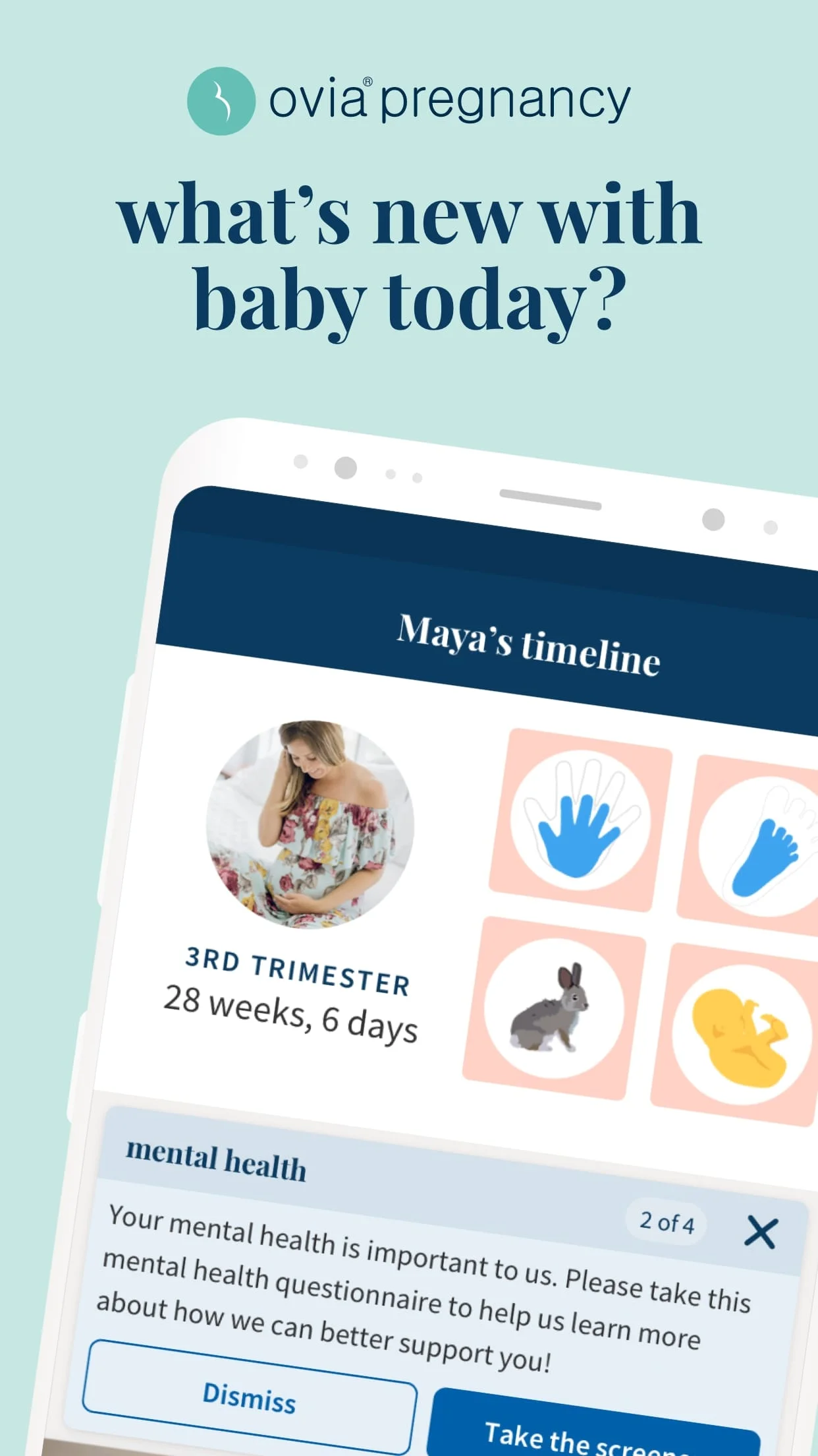 Ovia Pregnancy & Baby Tracker Screenshot 1