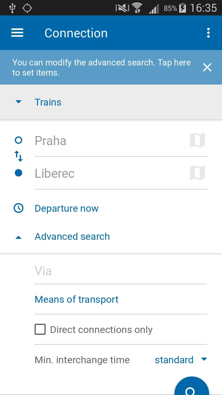 Czech Public Transport IDOS Screenshot 1