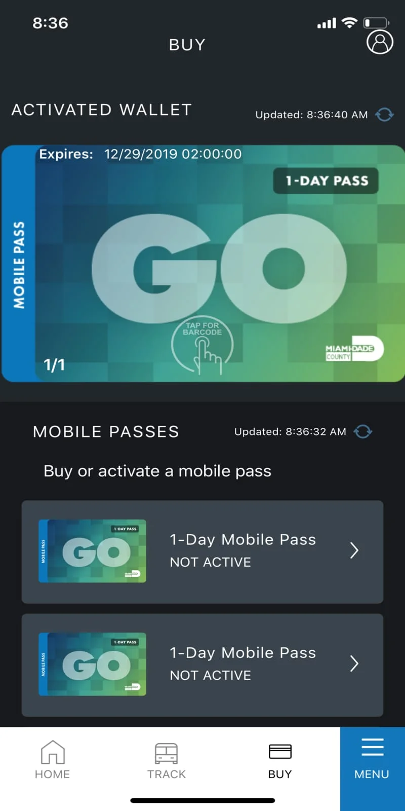 GO Miami-Dade Transit Screenshot 2