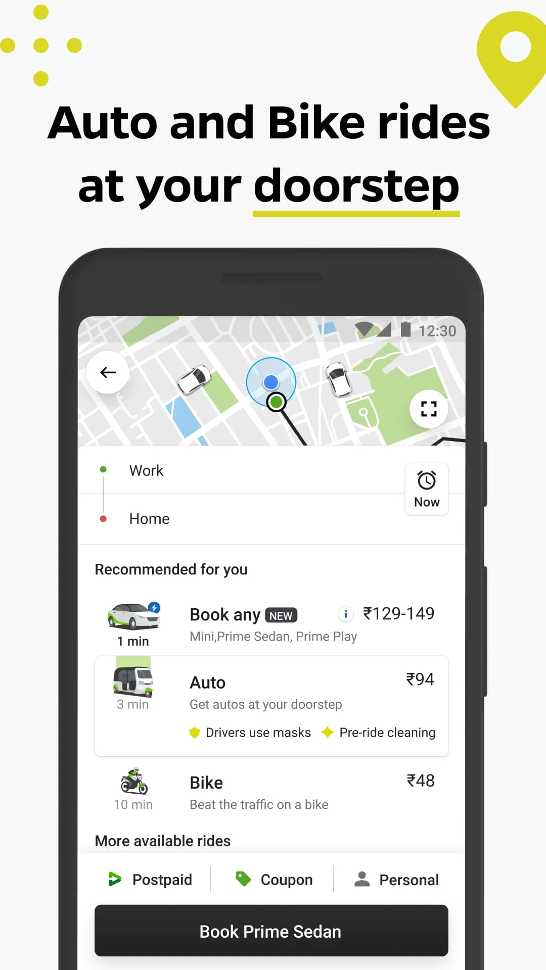 Ola: Book Cab, Auto, Bike Taxi Screenshot 2