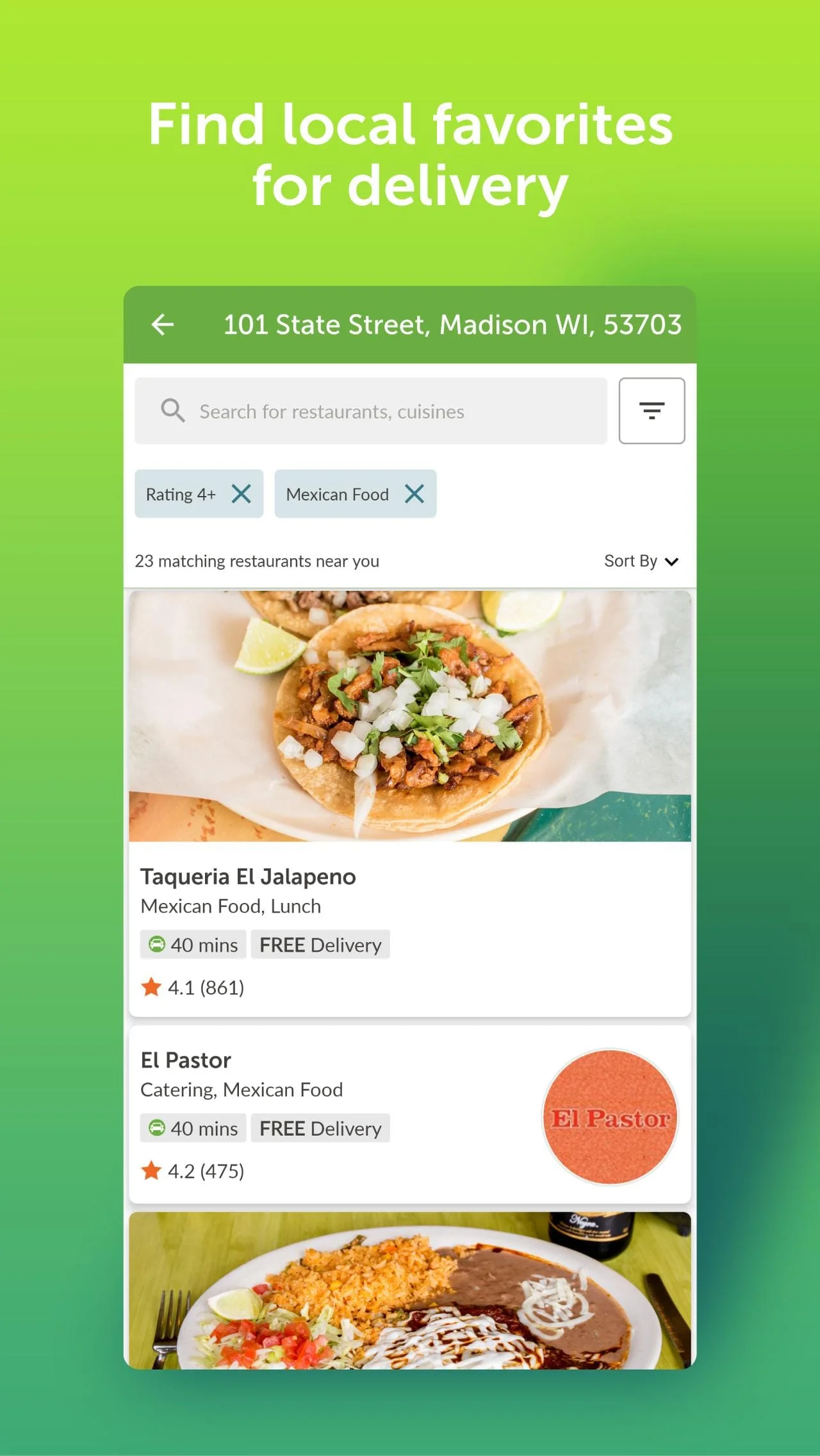 EatStreet: Local Food Delivery Screenshot 2