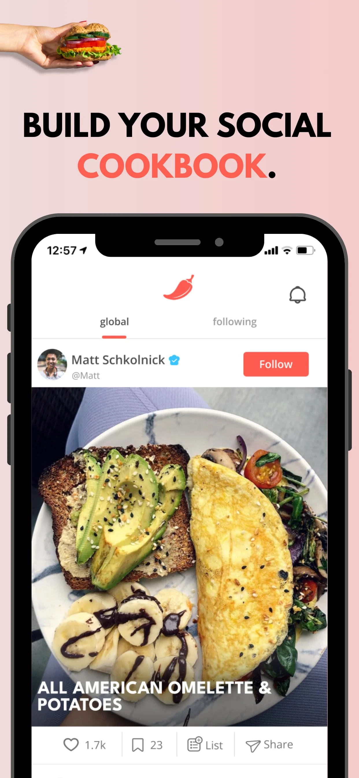Pepper - Recipes with Friends Screenshot 1