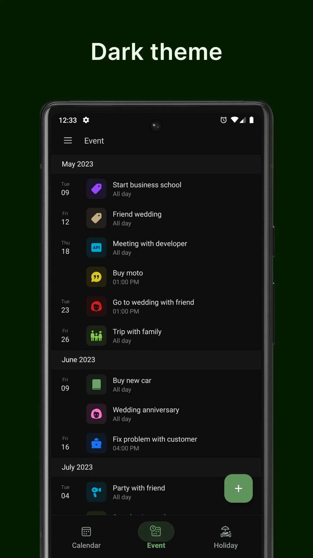 Holiday Calendar Screenshot 4