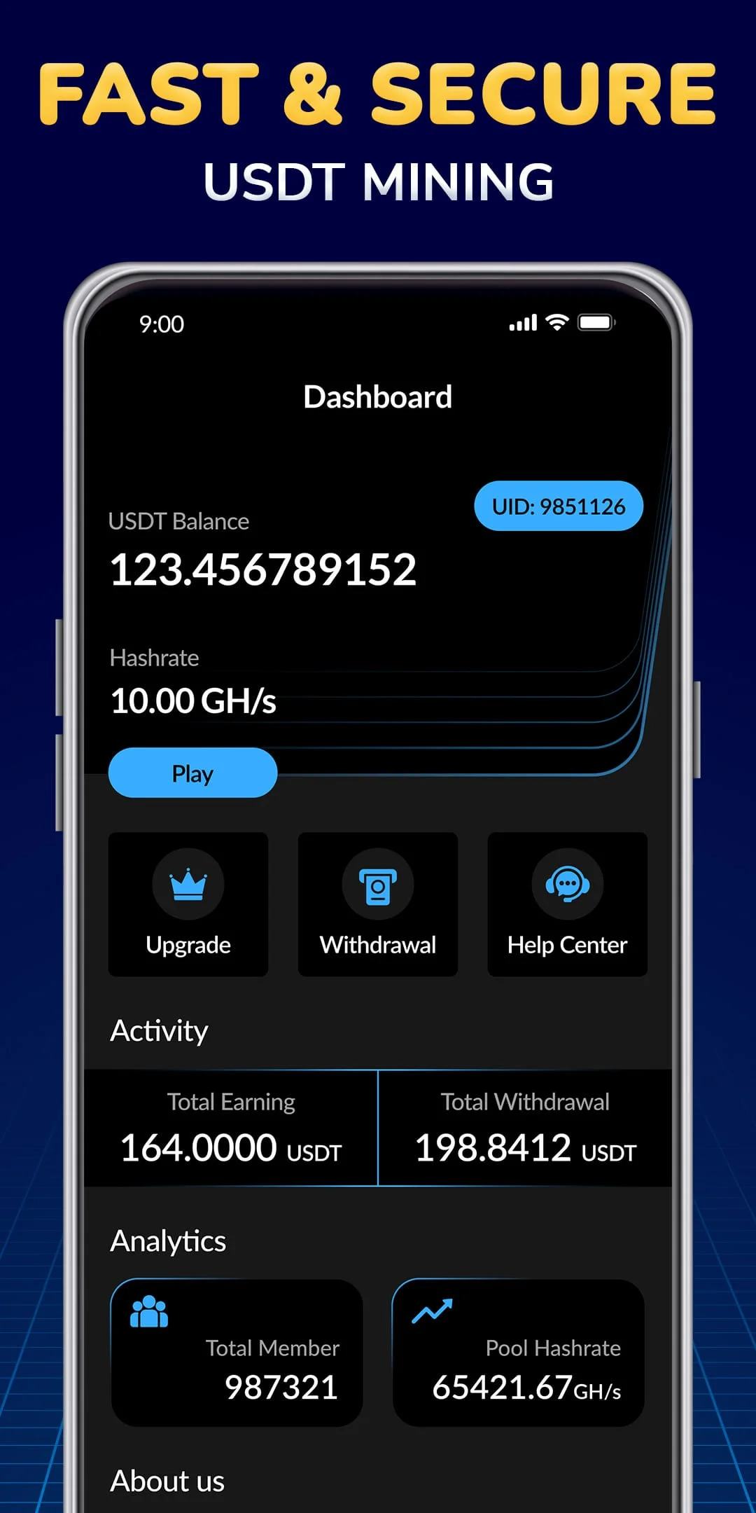 USDT Mining, Crypto USDT Miner Screenshot 2