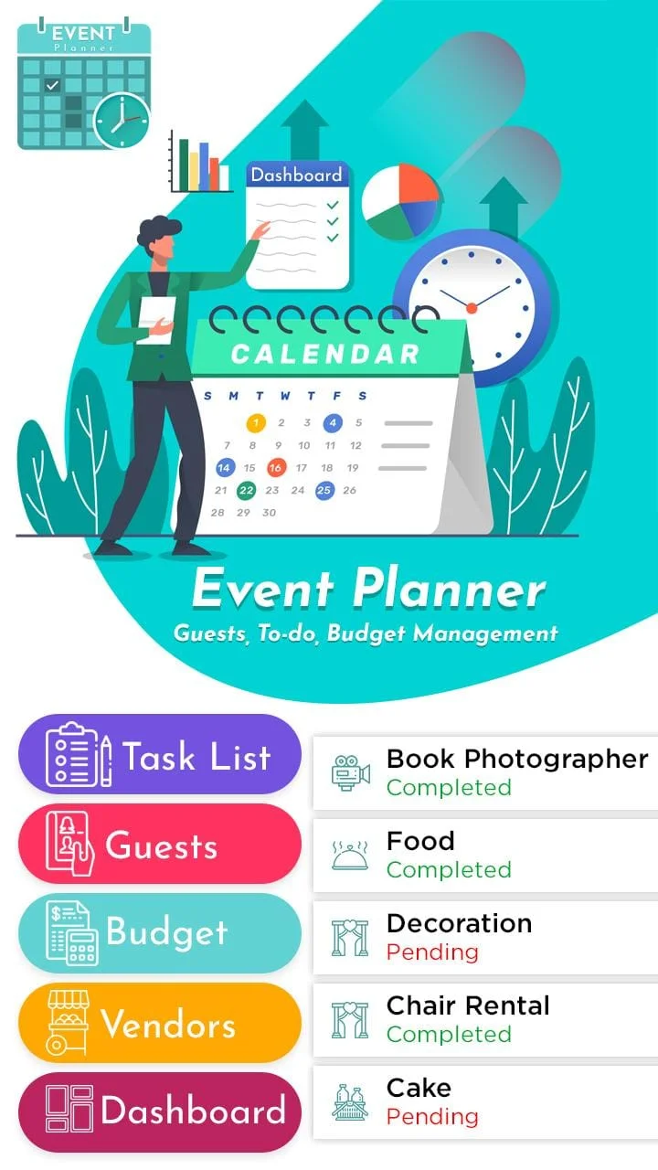 Event Planner - Guests, Todo Screenshot 1