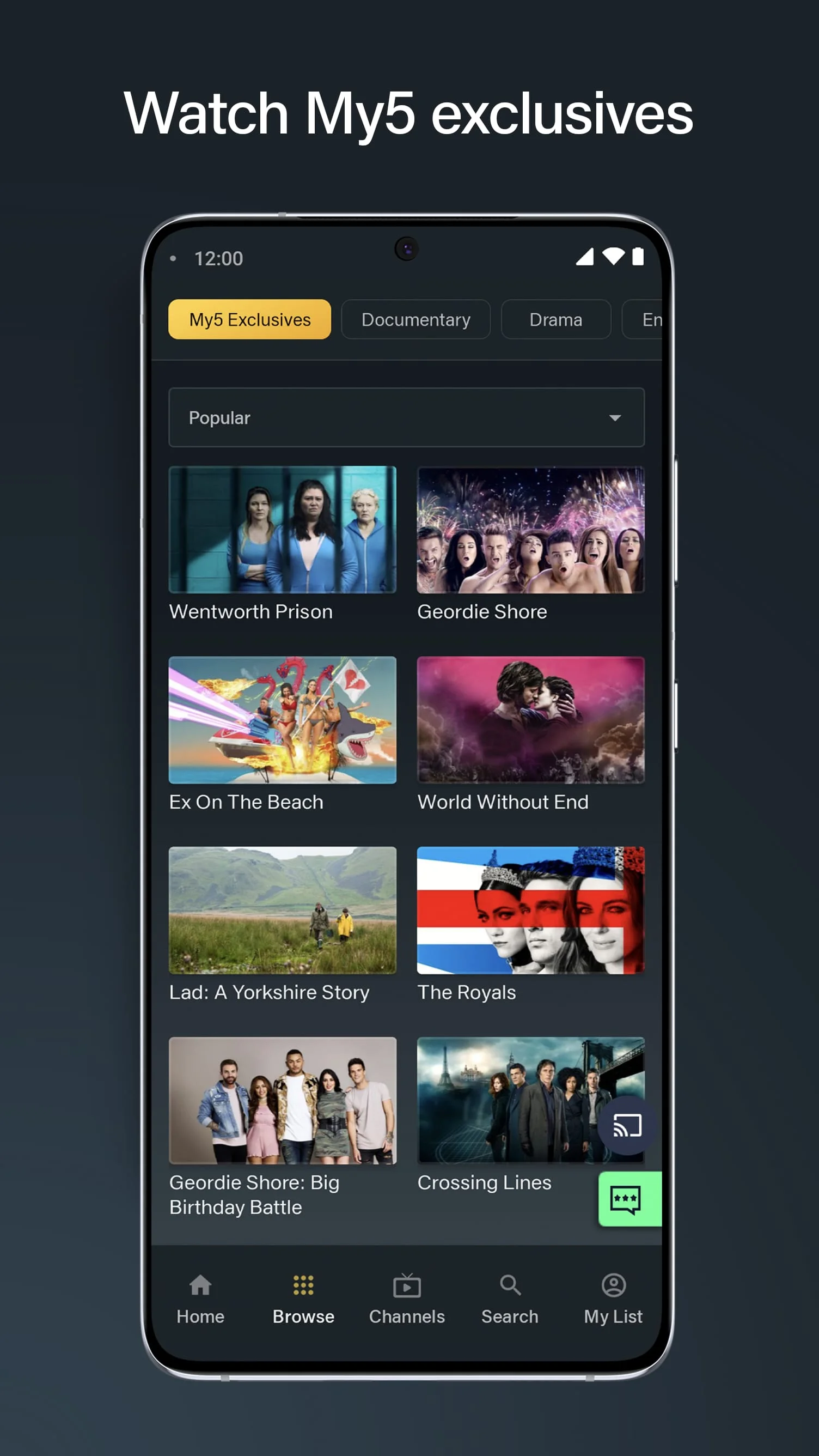 My5 - Channel 5 Screenshot 1