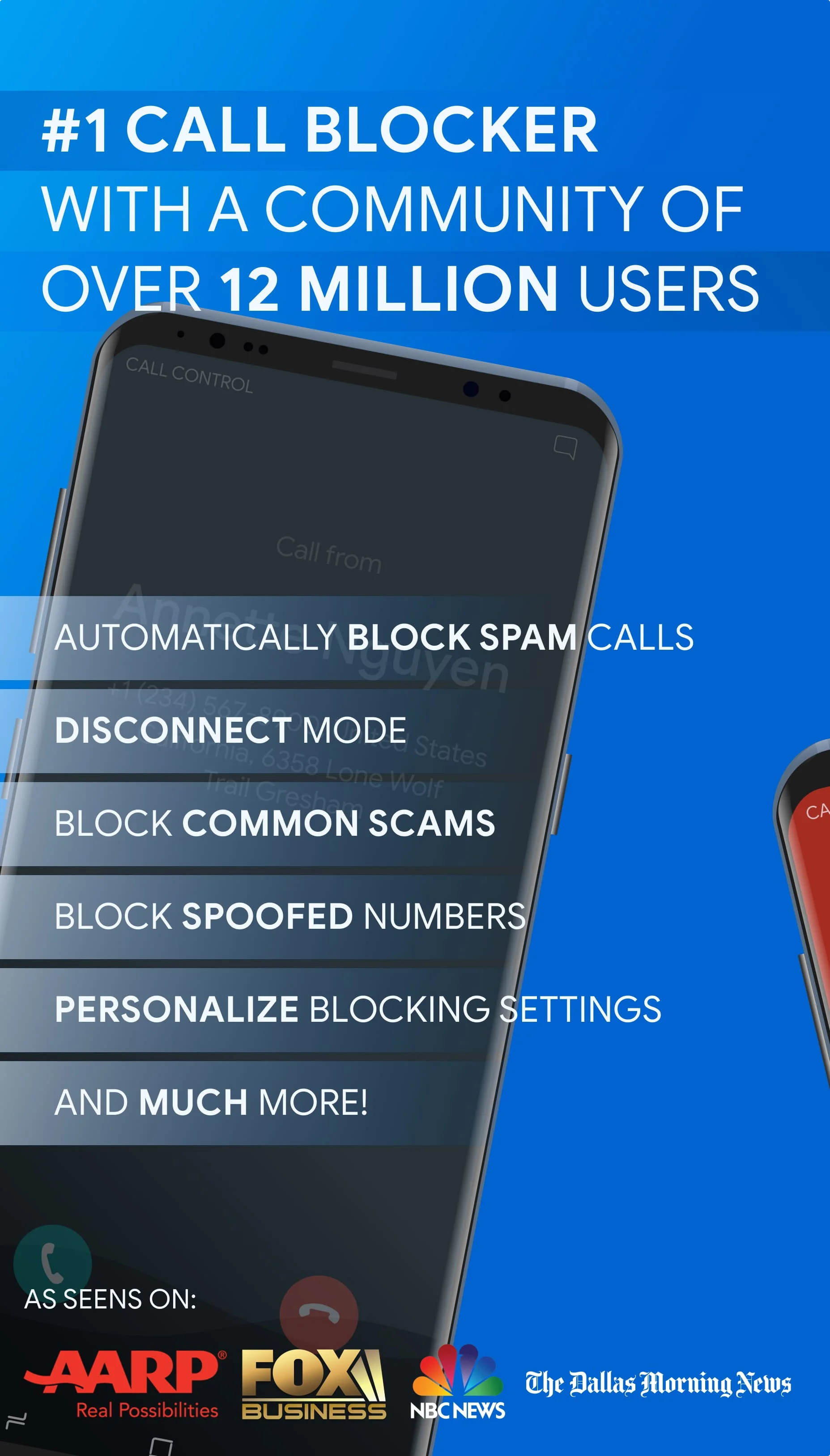 Call Control. Call Blocker Screenshot 1