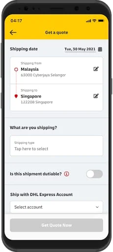 DHL Express Mobile Screenshot 4