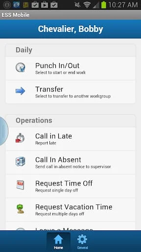 ESS Mobile Screenshot 1