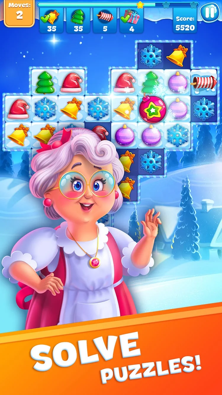 Christmas Sweeper 3 - Match-3 Screenshot 2