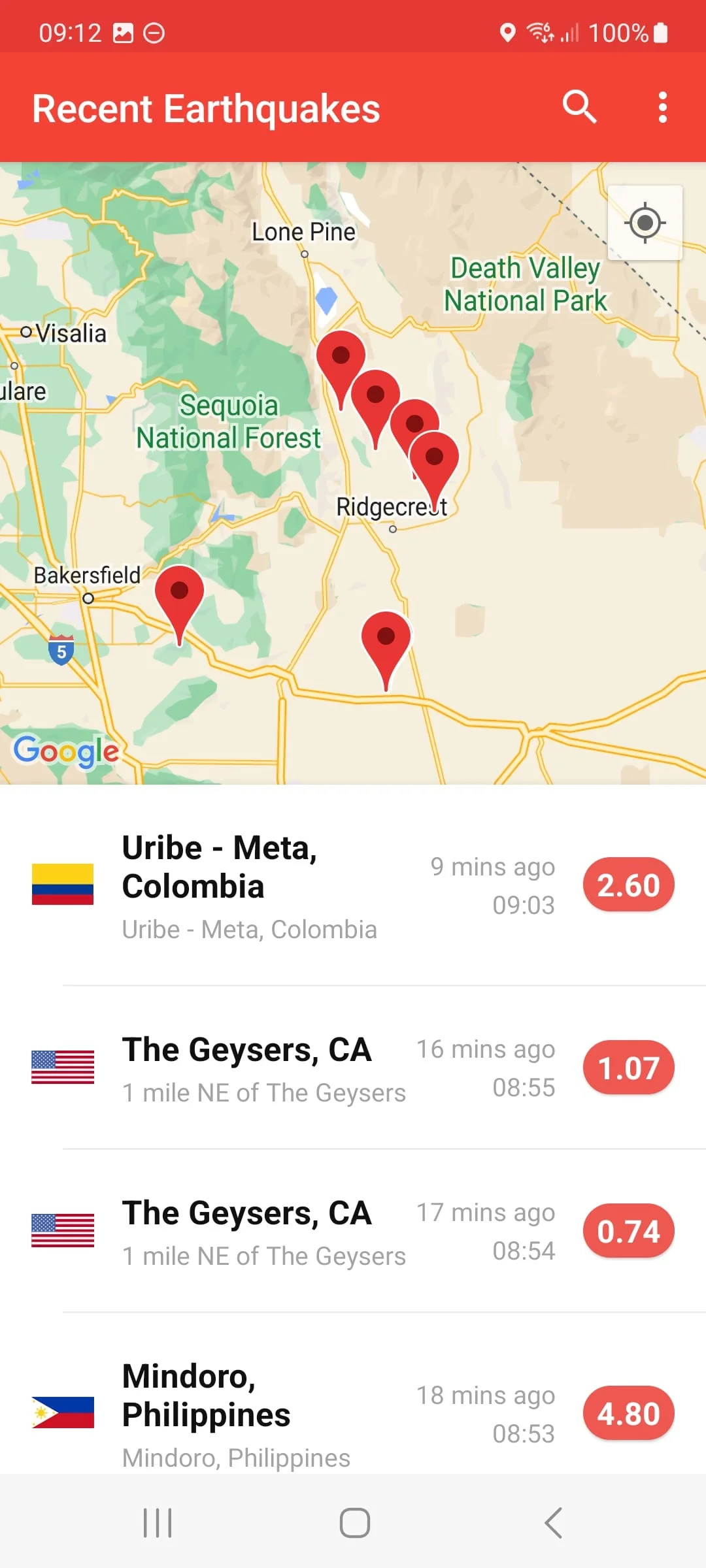 My Earthquake Alerts - Map Screenshot 3