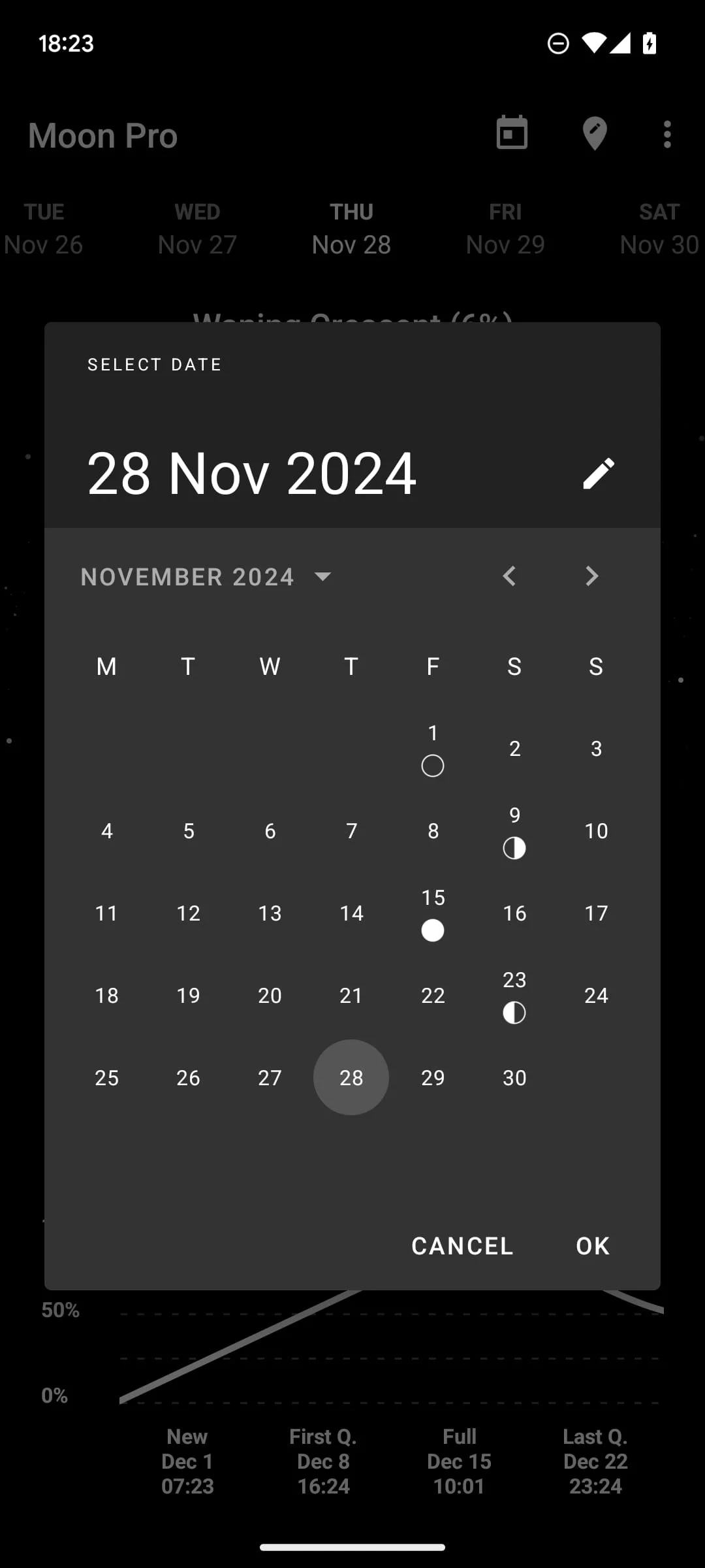 My Moon Phase - Lunar Calendar Screenshot 3
