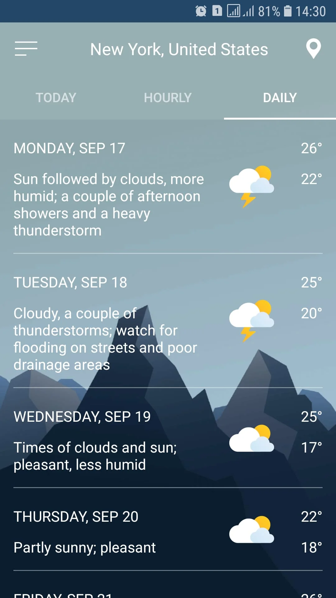 Weather Forecast Screenshot 3