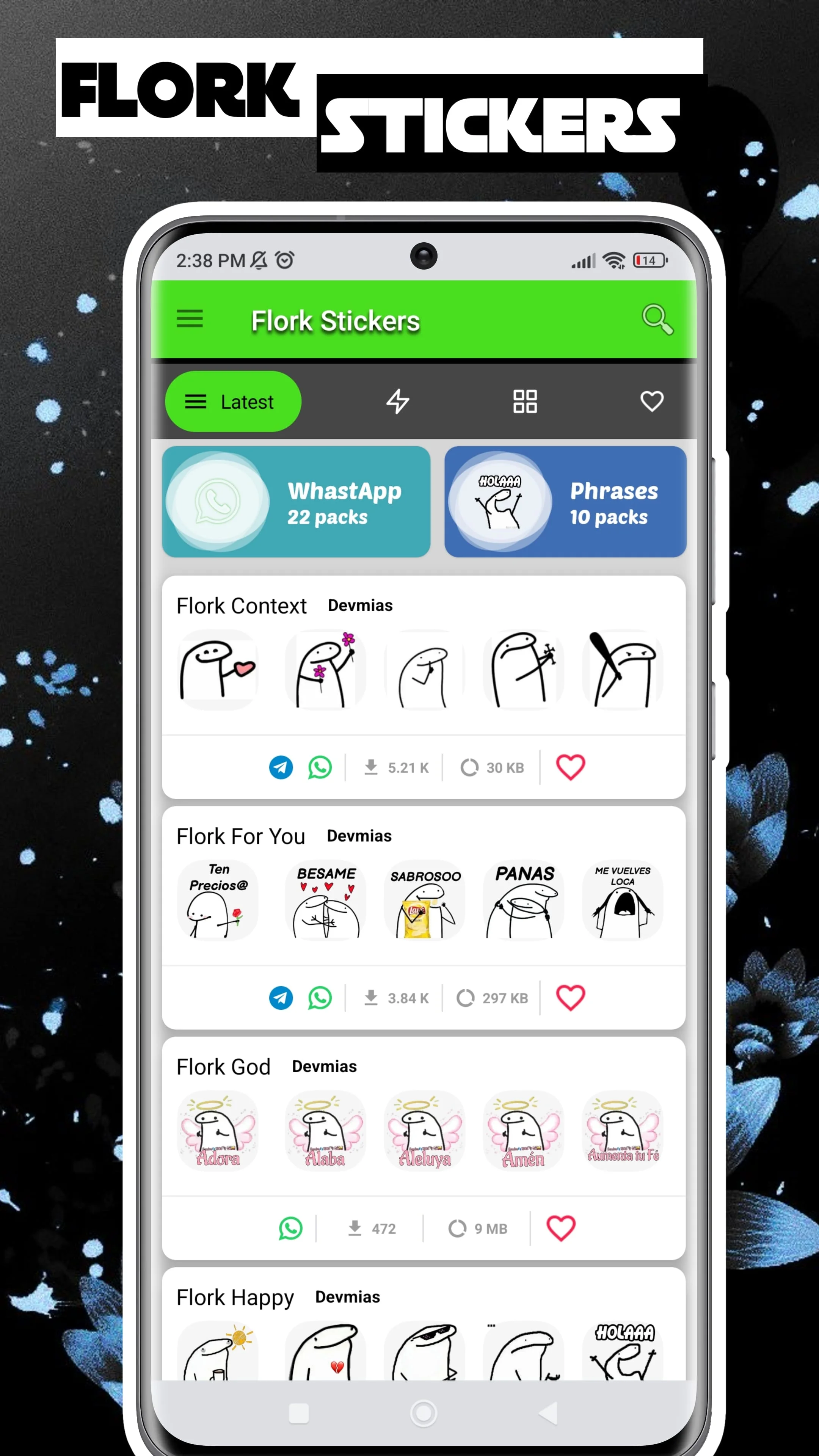 Flork Stickers for whatsapp Screenshot 1