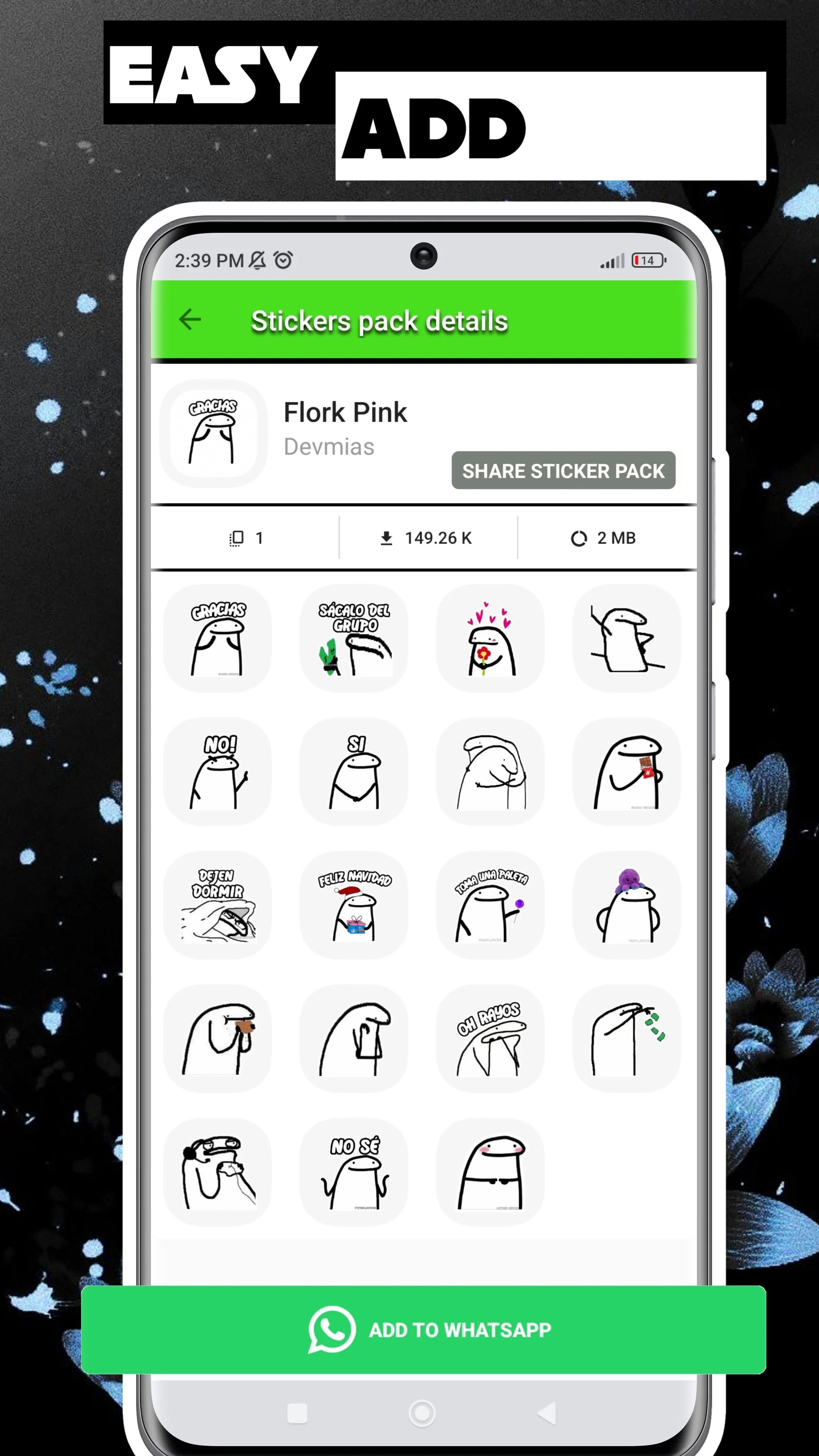 Flork Stickers for whatsapp Screenshot 2