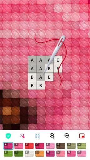 Color by Letter: Sewing game Screenshot 2
