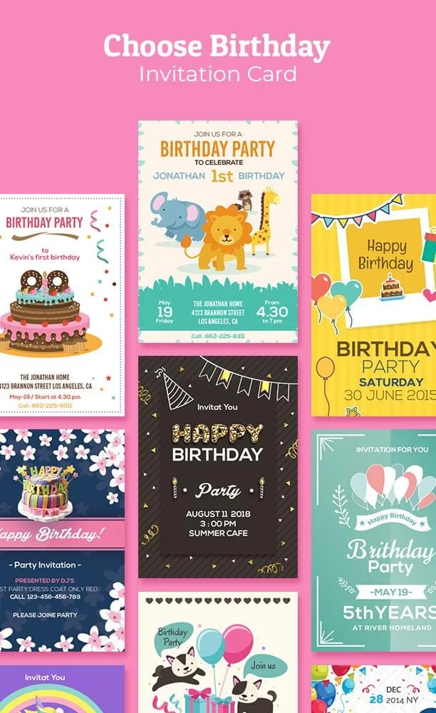 Birthday Invitation Maker Screenshot 1