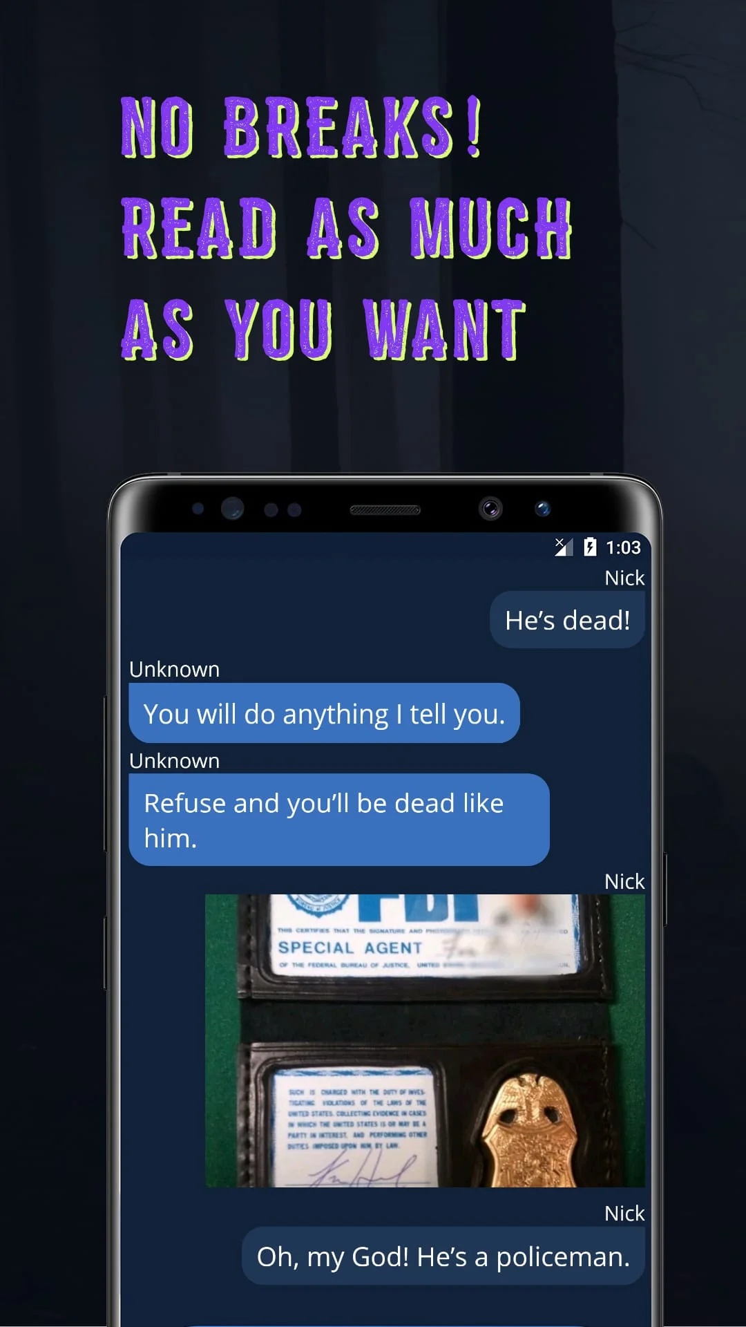 Scary Chat Stories - Addicted Screenshot 1