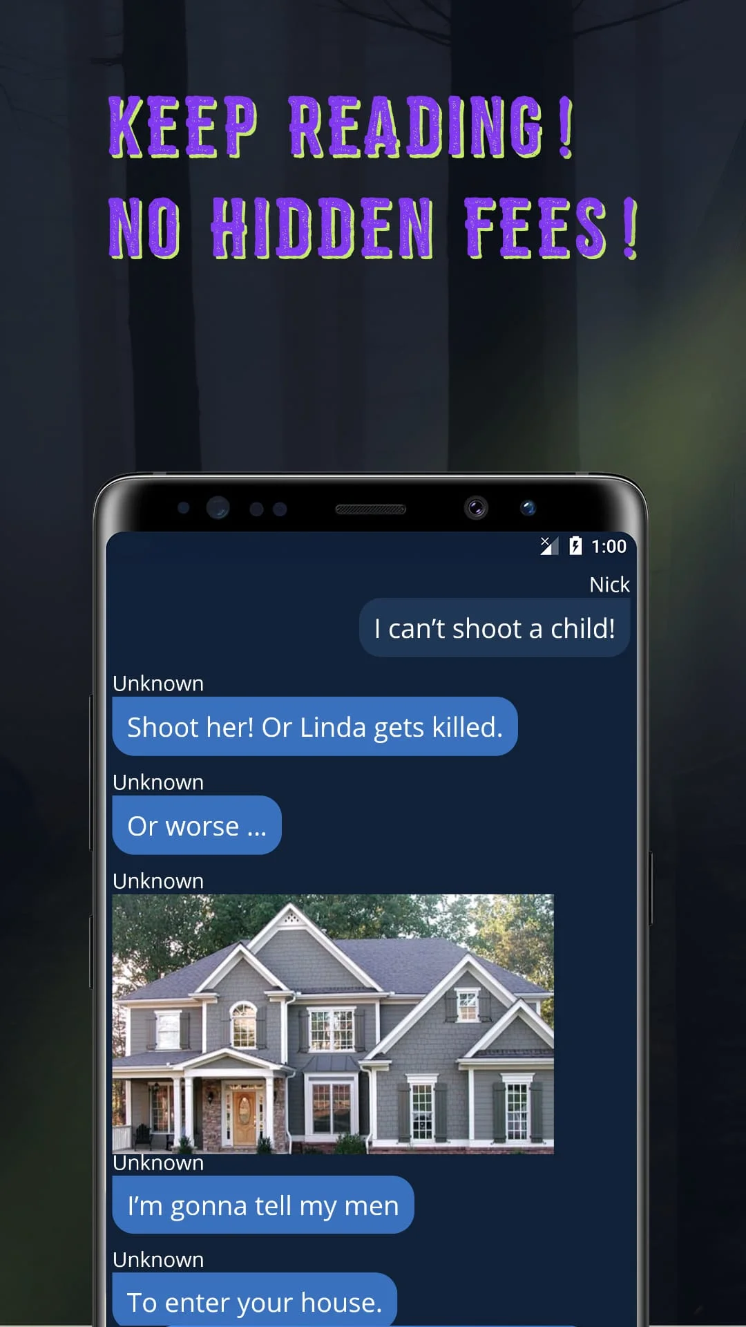 Scary Chat Stories - Addicted Screenshot 2