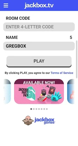 gregbox - jackbox player Screenshot 1