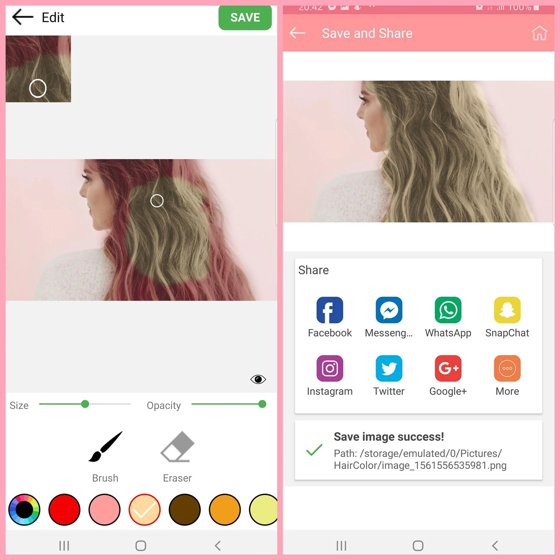 Hair Color Changer - Hair Dye Screenshot 2