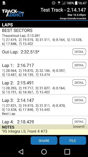 TrackAddict Screenshot 2